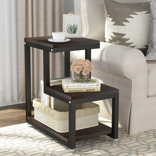 Tribesigns 3 Tier End Table 25 Inches, 3 Tier End Table With Storage