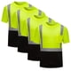 thumbnail image 3 of Penkiiy Camisetas de alta visibilidad 4PCS, Camisetas de seguridad para hombres y mujeres, Camiseta transpirable de manga corta reflectante con bolsillo para trabajos de construcción, 3 of 10