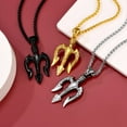thumbnail image 6 of FaithHeart Greek Neptune Necklace for Men Gold Plated Stainless Steel Poseidon Pronged Pendant Ancient Greece Amulet Jewelry Gift for Sailor Boyfriend Husband Birthday, 6 of 8