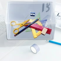 Clearance Pencil Pouch, Extra Large Capacity Plastic Pencil Box, Office Supplies Storage Organizer Box for Gel Pens Erasers Tape Pens Pencils Back to College