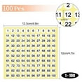 thumbnail image 2 of 100 Sheets Number Labels Stickers 1-100 Numbers Round 0.4 Inch Small Self-Adhesive for Office, 2 of 7