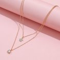 thumbnail image 3 of Jusqu'à 65% de Réduction sur les Colliers SMihono pour Femmes Collier Personnalisé Simple à Feuilles Creuses Multi-Couches Perles Rondes Strass, 3 of 5