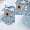 thumbnail image 5 of IDOPIP Baby Girls 1st Birthday Outfit Spaghetti Straps Romper Dress with Headband Cake Smash Outfit, 5 of 8