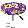 thumbnail image 4 of Round Bar Stool Seat Covers, Halloween Happy K Elastic Round Chair Cover Stool Seat Slipcover Bar Stool Cushions Round Pad for 12-14 inch, 4 of 7