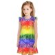 thumbnail image 1 of Fotbe Colorful Tie Dye Vestido de Dormir para Niñas de 3 a 10 Años, Mangas Cortas, Estilo Princesa, Pijama Camisón con Mangas Voladas-Small, 1 of 6