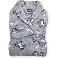 thumbnail image 2 of Isotoner Girls Plush Robe - Toddler Little Big Girl Unicorns Comfortable, 2 of 2