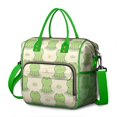 thumbnail image 1 of Forest and Nature Themed Insulated Lunch Tote with Green Frog and Plant Prints, Large Leakproof Lunch Box Cooler with Cute Cartoon Design for School or Picnic, 1 of 6