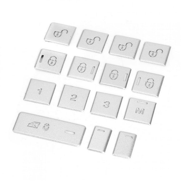 15pcs Door Window Switch Button Trim Alloy Silver Car Interior