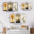 thumbnail image 4 of Designart "Retro Illustration Infinite Possibilities" Modern Geometric Framed Wall Art Set Of 3 - Yellow Abstract Frame Gallery Set For Office Decor, 4 of 6