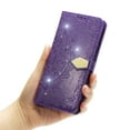 thumbnail image 2 of Glitter Bling Case for Motorola Moto G Play 4G 2024, Flip Cover Mandala Embossed Stylish Luxury Wallet Case with Cards Holder & Hand Wrist Shiny Diamond Design Phone Case for Girls Women, Purple, 2 of 5