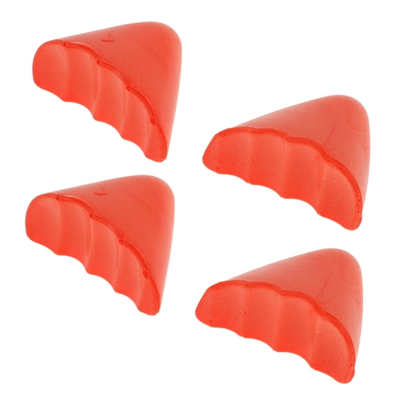 Unique Bargains 2 Pairs Soft Pointed Head Adjustable Toe Plugs Orange