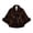 Coffee, variant on Fewfanhot Faux Fur Trim Printed Poncho Cape, Warm Fleece Lined Open Front Wrap Coat for Women Winter