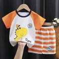 thumbnail image 2 of UAYOTSE Baby Toddler Boy Summer Outfits 6 12 18 24 Months 2T 3T 4T Short Sleeve Animal Print T-Shirt + Shorts Set Clothes,Sizes 5-6 Years, 2 of 4