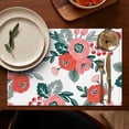 thumbnail image 4 of Pioneer Flower Floral Print Pattern Summer Placemats Table Placemats Set Of 6-Linen Kitchen Washable Placemats Table Mats 12x18 Inch Non-Slip Heat Resistant, 4 of 5