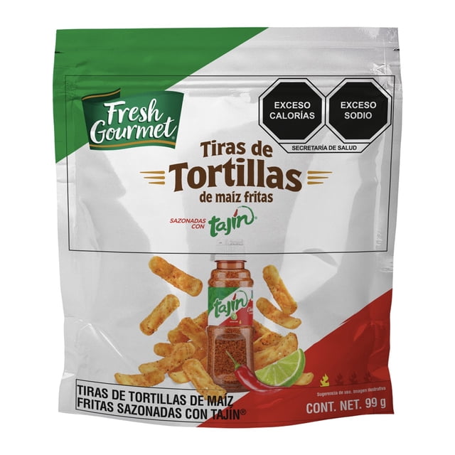 Tiras de tortillas de maíz Fresh Gourmet sabor tajín 99 g