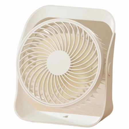 Desktop Can Be Wall Mounted Fan Home Portable Handheld Rechargeable Fan Four-Speed High Wind Speed Fan White