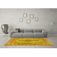 thumbnail image 3 of Ahgly Company Indoor Square Persian Yellow Traditional Area Rugs, 5' Square, 3 of 4