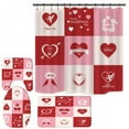 thumbnail image 5 of MesaSe 4 Pièces Impression Numérique 3D Rideau de Douche Tapis de Sol Tapis de Toilette Combinaison de la Saint-Valentin, 5 of 5