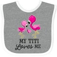 thumbnail image 3 of Inktastic My Titi Loves Me with Two Flamingos Boys or Girls Baby Bib, 3 of 4
