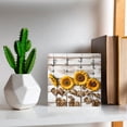 thumbnail image 4 of Zomyto 7"x7" Sunflower Be Happy Ke Strong Be Kind Be Positive Wooden Box Sign Rustic Desk Decor, 4 of 6