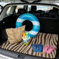 thumbnail image 2 of Yspwyqan Trunk Mat for Cars, Brown Zebra Stripe Wipeable Anti-Skid All Weather Cargo Mat Rear Trunk Line, Fashionable Auto Interior Accessory Fits for Most Sedans, SUVs & Wagons, 2 of 7