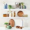 thumbnail image 3 of Sorbus Wood Floating Shelves for Wall - 35” Solid Wood Wall Shelves for Bathroom Decor, Books, Bedroom & Living Room - Set of 2 Wall Mounted Kitchen Shelves - Durable 100% Premium Solid Pine, 3 of 7