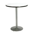 thumbnail image 2 of KFI Studios Mode Round 3' Dining Table Set, Crisp Linen, 4 White Jive Chairs, 2 of 2