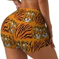 thumbnail image 2 of Wukai Tiger Print Pack Biker Shorts for Women Yoga Workout Gym Running Scrunch Active Shorts-Medium, 2 of 8