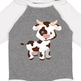 thumbnail image 4 of Inktastic Cute White Holstein Cow with Brown Spots Boys or Girls Long Sleeve Baby Bodysuit, 4 of 5