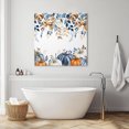 thumbnail image 2 of Wall Art Prints, Orange Blue Pumpkins Fall Framed Canvas Prints for Bedroom Living Room Bathroom Office, Thanksgiving Eucalyptus Leaf Autumn Gallery Wrap Wall Art Poster for Gifts Home Decor 28"x28", 2 of 9