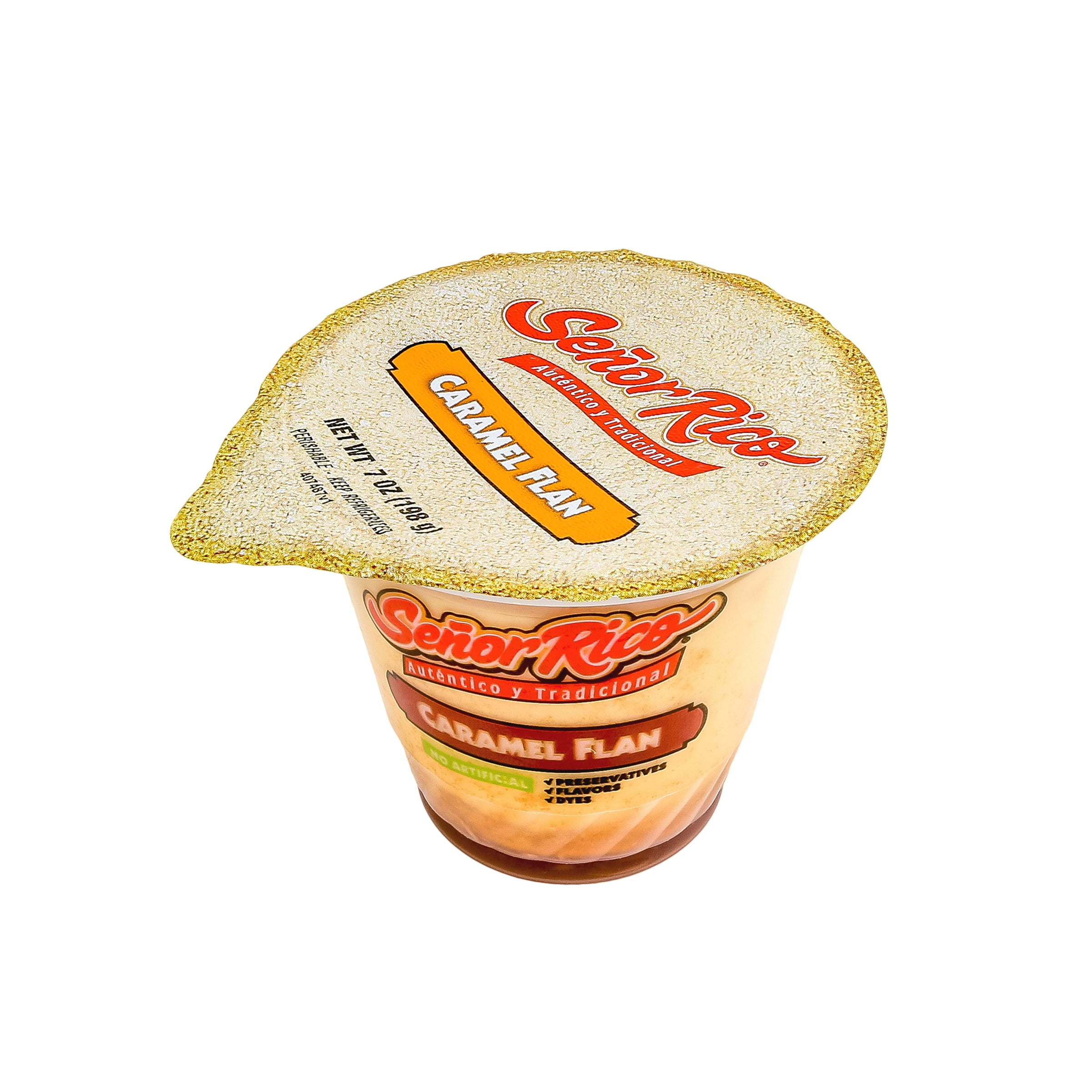 Senor Rico Caramel Flan, 7oz Cup, Refrigerated, Gluten-Free