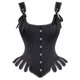 thumbnail image 1 of Faja moldeadora Herrnalise para mujer, estilo retro, con forma de abanico, escote en U, cintura ajustada, corsé de acero con lazo en el vientre, color negro, regalo para el Día de la Madre., 1 of 4