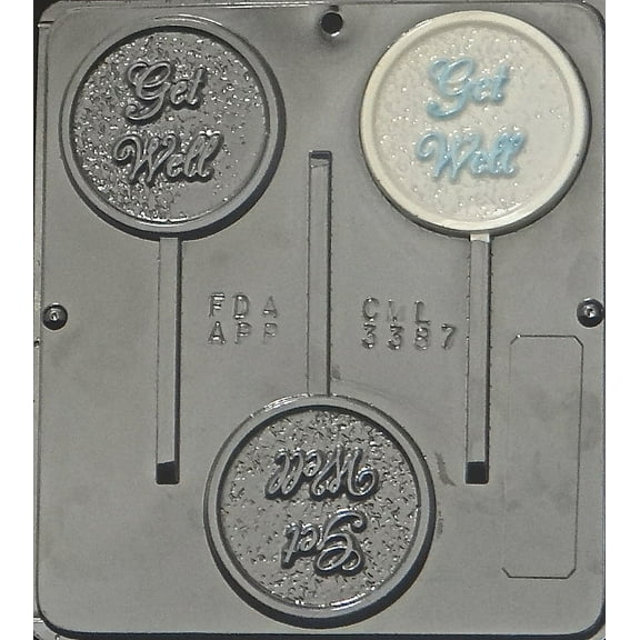 3387 "Get Well" Lollipop Chocolate Candy Mold