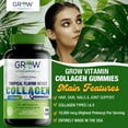 thumbnail image 3 of Grow Vitamin Gummy Collagen Supplement for Youthful Skin Joints Hair Nails Bones, Type I & III, 60 Gummies, 3 of 6