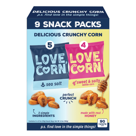 LOVE CORN 9ct Sea Salt and Sweet & Salty Variety Pack