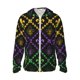 thumbnail image 1 of Fotbe Mardi Gra Geometric Chaqueta con Protección Solar UPF 50+ para Hombre y Mujer, Camisa con Capucha y Bolsillos-3X-Large, 1 of 7