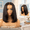 Natural Black Layered Bob Yaki Straight-10 Inch, variant on Layered Bob Glueless Wig Human Hair Yaki Straight Color 14inch