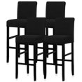thumbnail image 1 of Lellen Fundas reutilizables para taburetes de pub, fundas para sillas, fundas elásticas, extraíbles y lavables, juego de 4 (2786-negro), 1 of 1