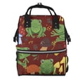 thumbnail image 1 of Disketp Frogs and Mushrooms Mochila de Pañales de Gran Capacidad con Múltiples Bolsillos, Mochila de Viaje Multifuncional para Bebé, Unisex, Moderna y Resistente, 1 of 6