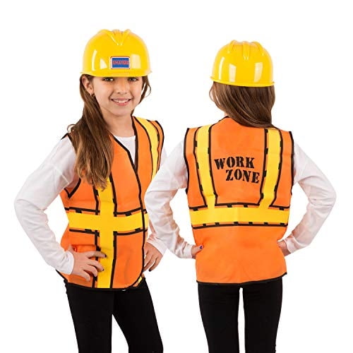 Disfraz de Construcción para Niños - Sombrero de Construcción y Chaleco Disfraz - Accesori Tigerdoe Tigerdoe
