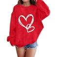 thumbnail image 4 of Sweatshirt for Women Perfect For Daily Wear or Loungewear! The Best Choice for Valentine's DayXXL Red Valentine's Day Sweatshirt, 4 of 6