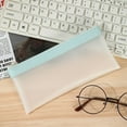 thumbnail image 6 of Under $1 Pencil Case, Hwkond Simples Frosted Semi Transparent Thickened Pencil Case for Student Exams Portable Stationery Bag Large Capacity Stationery Box Back to College, 6 of 9