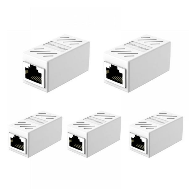5pcs RJ45 Extender Couplers, Network Cable Coupler Cat 5