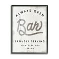 thumbnail image 4 of Stupell Industries Always Open BYOB Bar Sign Funny Drinking Phrase Black Framed, 16 x 20, Design by Daphne Polselli, 4 of 5