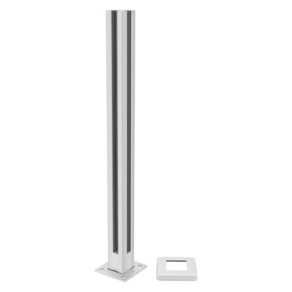 Glass Railing Post, 304 Stainless Corner Post 35.8” Cannot Add Handrail Version