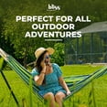thumbnail image 2 of Bliss Hammocks 40"W Single Hammock with Rope Loops & Tree Straps, 220 lb, Mediterranean, 2 of 17