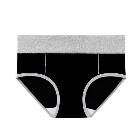 ATOYSOY Women s Plus Size Hip Lifting Cotton Panties  4 Pack Stretchy Solid Panty Classic Briefs Girls Comfy Shapewear Control Briefs Seamless Underpants Clearance Multipack Black M