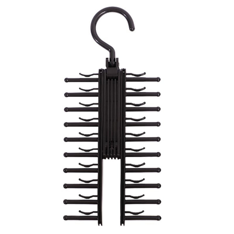 Adjustable X Neck Tie Rack Hanger Non-Slip Belt Compact Closet Holder Organizer 