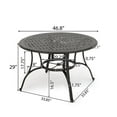 thumbnail image 4 of Christopher Knight Home Alfresco Outdoor Cast Aluminum Circular Dining Table, Bronze, 4 of 10