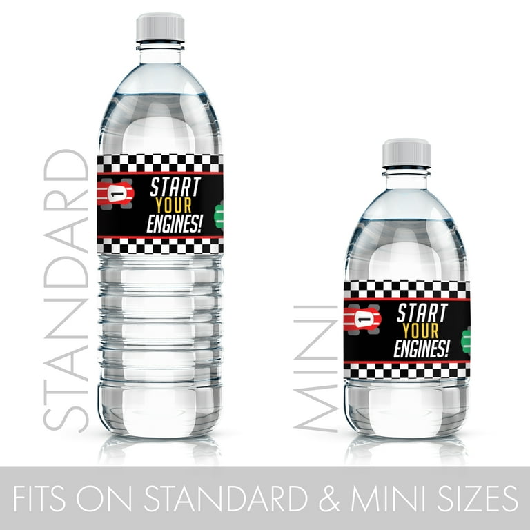 Race Car Water Bottle Labels Template Printable Birthday -   Race car  party, Water bottle labels template, Race car party printables